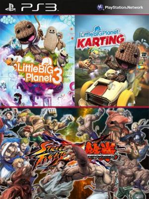 3 juegos en 1 STREET FIGHTER X TEKKEN Mas LittleBigPlanet 3 Mas LittleBigPlanet Karting Ps3