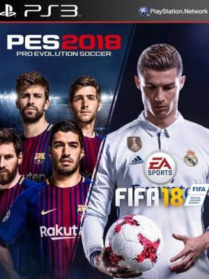 2 JUEGOS EN 1 PES 2018 MAS FIFA 2018 PS3